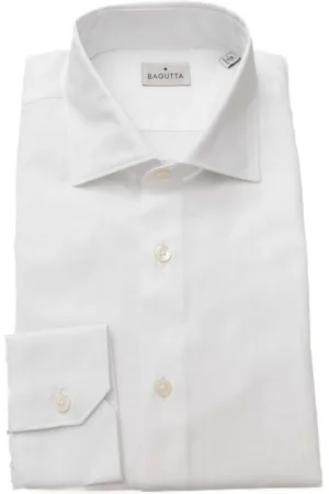 BAGUTTA Homme, Chemises, Blanc, Taille: 2XL Chemise Classique en Coton à Col Français