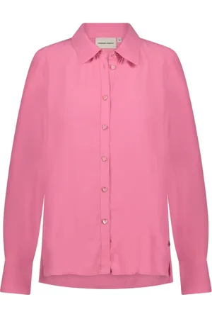 Fabienne Chapot Femme, Blouses et Chemises, Rose, Taille: 42 FR Chemisier Rose à Boutons Cœur