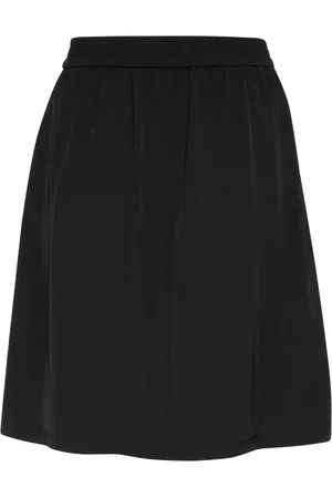 Kaffe Femme, Jupes, Noir, Taille: 44 FR Jupe Noire Profonde avec Taille Élastique