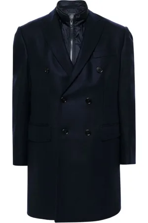 FAY Homme, Manteaux, Bleu, Taille: L Manteau en laine bleu marine