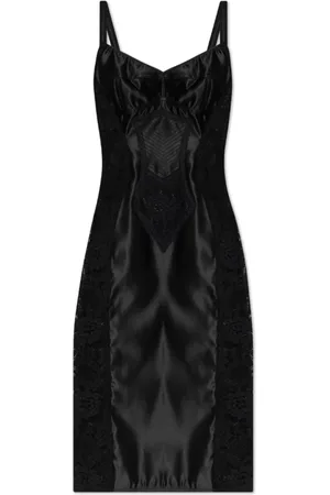 Dolce & Gabbana Femme, Robes, Noir, Taille: 36 FR Robe en satin