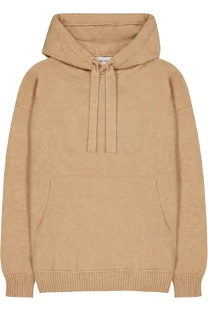 LANEUS Femme, Sweatshirts et sweats à capuche, Brun, Taille: 36 FR Cachemire Soie Sweat à capuche Coupe Boxy