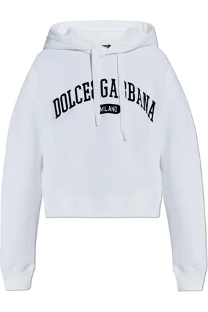 Dolce & Gabbana Femme, Sweatshirts et sweats à capuche, Blanc, Taille: 36 FR Sweat à capuche