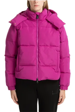 EA7 Femme, Vestes, Violet, Taille: 38 FR Doudoune Chaude avec Fermeture Éclair