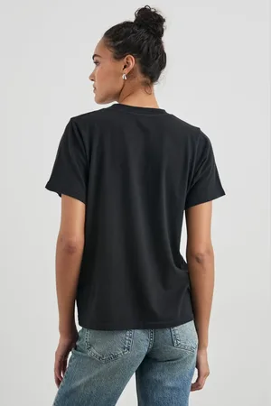 Rails Femme, Tops, Noir, Taille: 40 FR Tee-shirt Boyfriend NY Imprimé