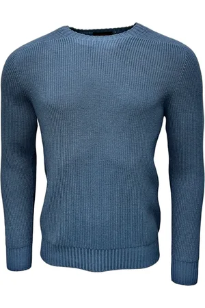 Gran Sasso Homme, Pulls, Bleu, Taille: L Pull Rainwool Denim Bleu