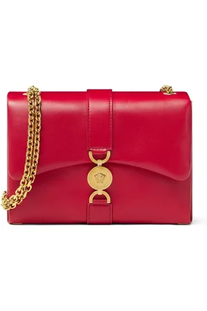 VERSACE Femme, Sacs, Rouge, Taille: ONE Size Sac Bandoulière Kleio Rouge avec Détails en Or