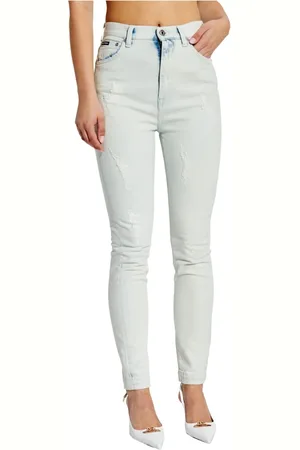 Dolce & Gabbana Femme, Jeans, Bleu, Taille: 38 FR Jean avec logo