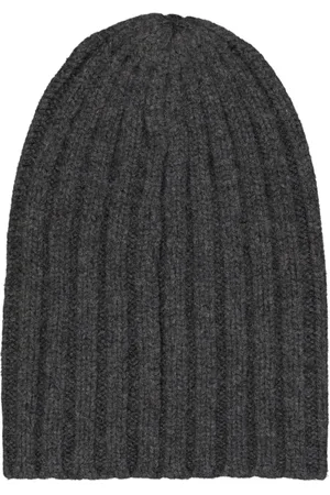 LANEUS Unisex, Accessoires, Gris, Taille: ONE Size Alpaga Bonnet Beanie à Côtes