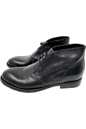 Lemargo Homme, Chaussures, Noir, Taille: 46 EU Bottine Désert, Cuir de Cheval, Marron Foncé