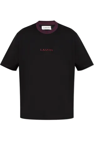 Lanvin Homme, Tops, Noir, Taille: L T-shirt avec logo