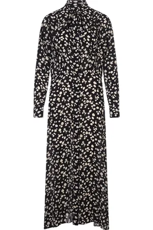 Msgm Femme, Robes, Noir, Taille: 36 FR Robe Chemise Longue Imprimée Noire