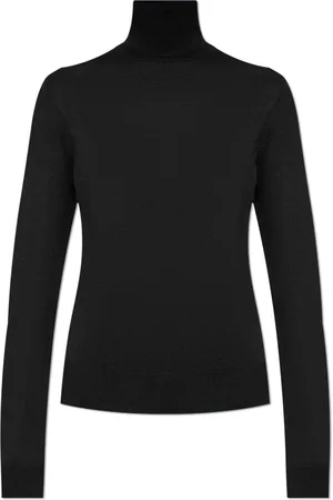 Dolce & Gabbana Femme, Pulls, Noir, Taille: 38 FR Pull à col roulé en cachemire
