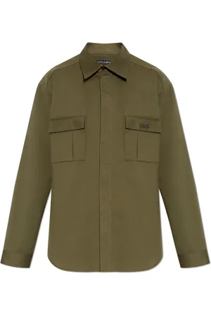 Dolce & Gabbana Homme, Chemises, Vert, Taille: L Chemise avec logo