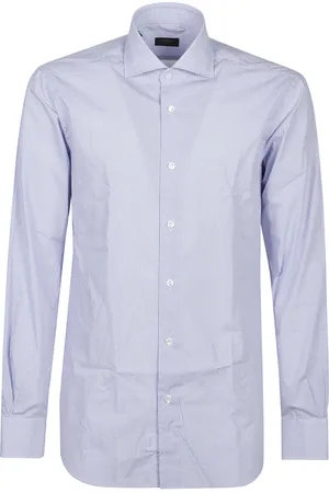 BARBA Homme, Chemises, Bleu, Taille: L Chemise Classique à Manches Longues