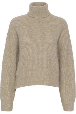 Gestuz Femme, Pulls, , Taille: 44 FR Alphagz Pull Col Roulé Warm Sand Melange