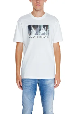Armani Exchange Homme, Tops, Blanc, Taille: S T-Shirt Polo Homme Collection Automne/Hiver