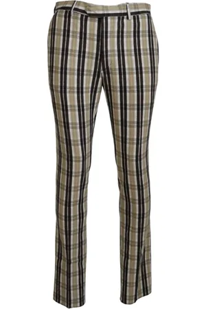 Bencivenga Homme, Pantalons, Multicolore, Taille: L Pantalon chic en coton à carreaux multicolores