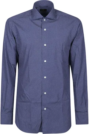 BARBA Homme, Chemises, Bleu, Taille: 2XL Chemise Décontractée en Coton