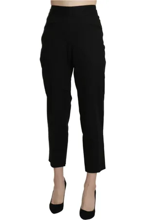 Bencivenga Femme, Pantalons, Noir, Taille: 40 FR Pantalon Court Élégant à Taille Haute