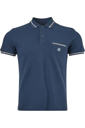 corneliani Homme, Tops, Bleu, Taille: S Polo Bleu en Coton Italien