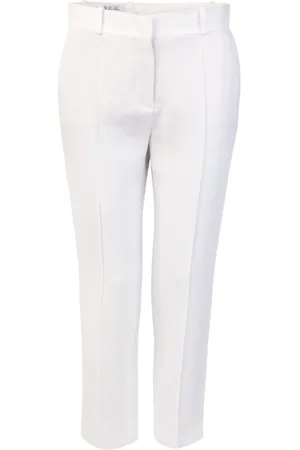 Khaite Femme, Pantalons, Blanc, Taille: 38 FR Pantalon en Lin Blanc