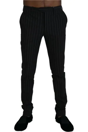 Bencivenga Homme, Pantalons, Noir, Taille: S Pantalon en Viscose à Rayures
