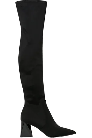 Steve Madden Femme, Chaussures, Noir, Taille: 37 1/2 EU Evermore Nero Bottes à Talons Hauts