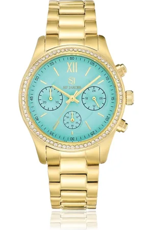 Sif Jakobs Femme, Accessoires, Jaune, Taille: ONE Size Chronographe Soleil Turquoise