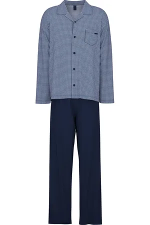 Calida Homme, Vêtements de nuit et de détente, Bleu, Taille: L Ensemble Pyjama Confortable