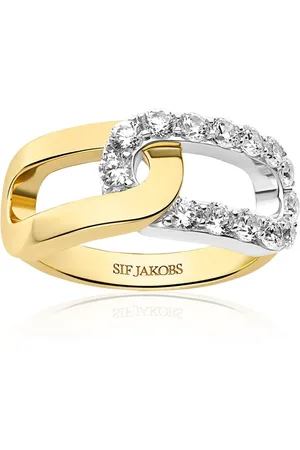 Sif Jakobs Femme, Accessoires, Multicolore, Taille: 60 MM Bague Capizzi Due en Or avec Zircone