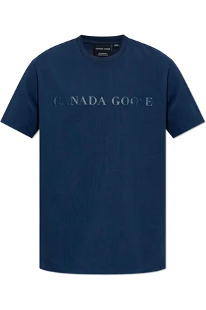 Canada Goose Homme, Tops, Bleu, Taille: S T-shirt avec Logo Emersen