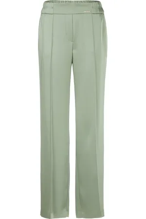 Marc Cain Femme, Pantalons, Vert, Taille: 40 FR Pantalon Large Décontracté