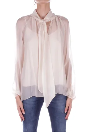H2O Femme, Blouses et Chemises, , Taille: 36 FR Blouse Crème avec Détail Bande