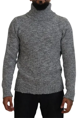 Dolce & Gabbana Homme, Pulls, Gris, Taille: M Pull à col roulé gris élégant