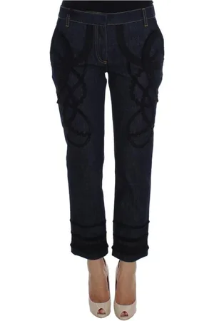 Dolce & Gabbana Femme, Jeans, Bleu, Taille: 36 FR Jean Capri en Denim Brodé