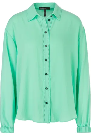 Marc Cain Femme, Blouses et Chemises, Vert, Taille: 38 FR Chemisier Oversize Élégant