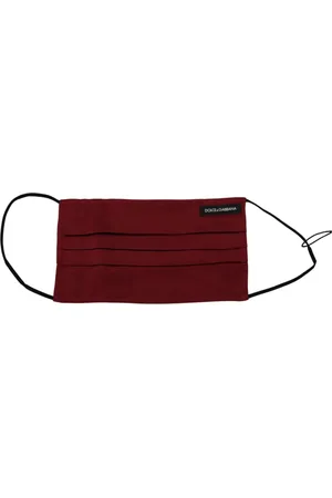 Dolce & Gabbana Unisex, Accessoires, Brun, Taille: ONE Size Masque visage en soie châtaigne élégant
