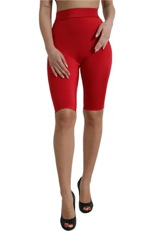 Dolce & Gabbana Femme, Shorts, Rouge, Taille: 36 FR Leggings Taille Haute Rouge