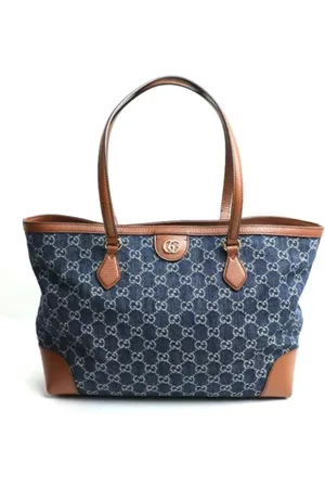 Gucci Femme, Pre-owned, Bleu, Taille: ONE Size Pre-owned Denim sacs-gucci