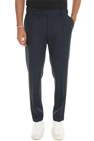 Berwich Homme, Pantalons, Bleu, Taille: M Pantalon Chino Rétro