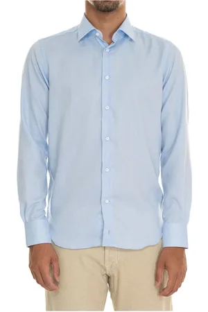 Carrel Homme, Chemises, Bleu, Taille: S Chemise Oxford Col Italien