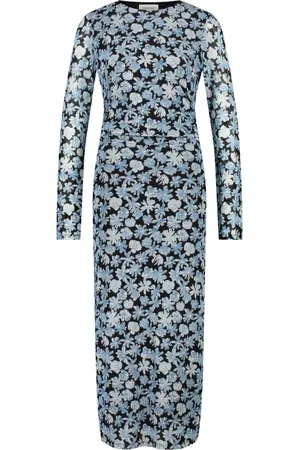 Fabienne Chapot Femme, Robes, Bleu, Taille: 42 FR Robe en maille florale