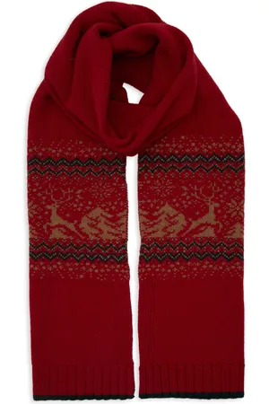 Gallo Unisex, Accessoires, Rouge, Taille: ONE Size Écharpe rouge motif de Noël style italien