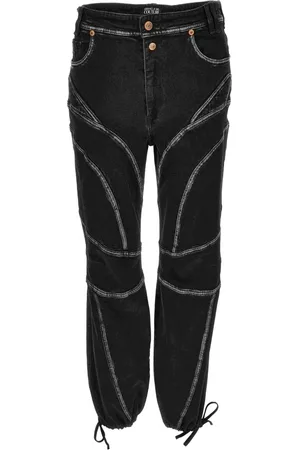 VERSACE Femme, Jeans, Noir, Taille: W27 Pantalons Élégants pour les Amoureux de la Mode