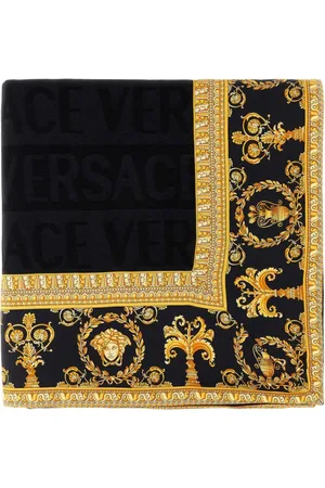 VERSACE Unisex, Accessoires, Multicolore, Taille: ONE Size Couverture Baroque Brodée Laine Soie