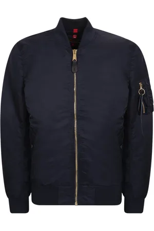 Alpha Industries Homme, Vestes, Bleu, Taille: M Veste Bomber Bleue Élégante Confortable