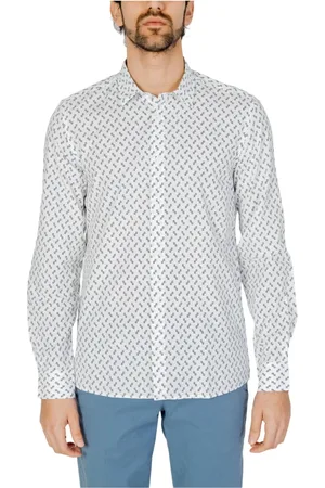 Antony Morato Homme, Chemises, Blanc, Taille: S Chemise Géométrique