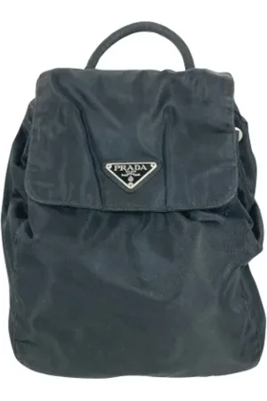 Prada Femme, Pre-owned, Noir, Taille: ONE Size Pre-owned Tissu sacs-dos