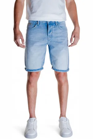 Antony Morato Homme, Shorts, Bleu, Taille: W32 Shorts Bleu en Coton Printemps/Été